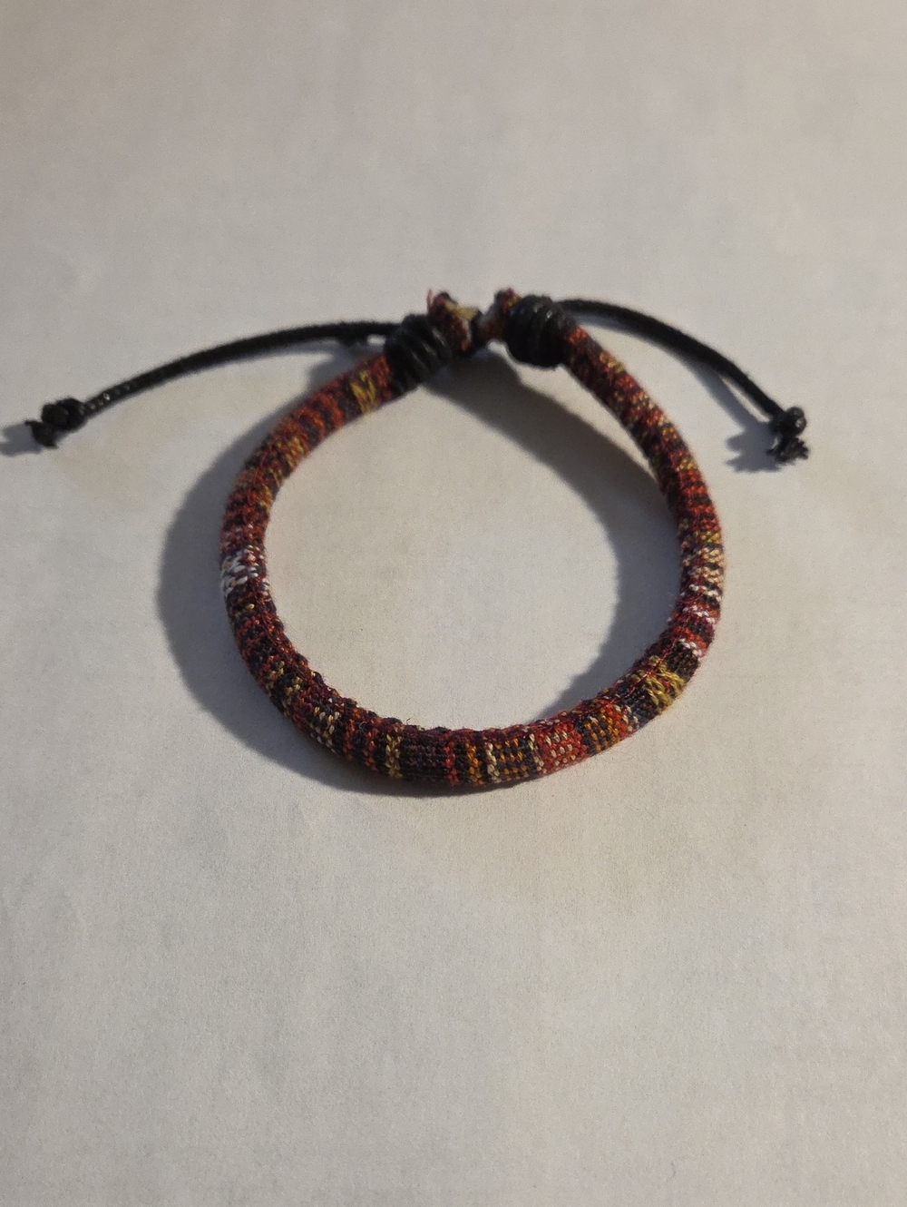 Woven, Adjustable Multicolor Cloth Bracelet